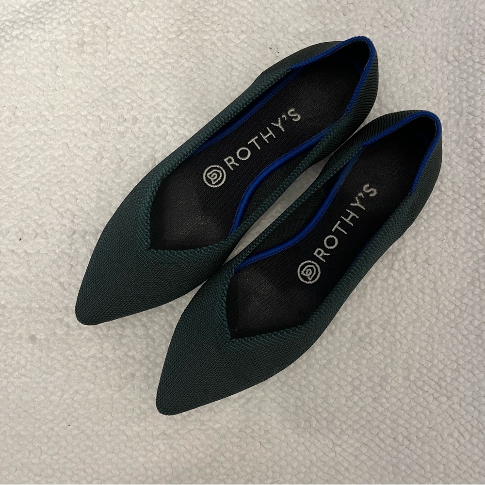 Rothy’s, The Point, Dark Green, Size 7